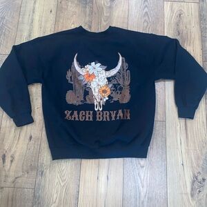 Zach Bryan Bullhead T-Shirt Burn Tour Sweatshirt Large